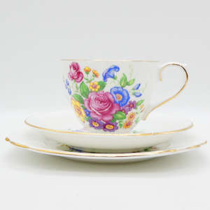 China Brand Bell China England: Bell China - Floral Spray - Trio