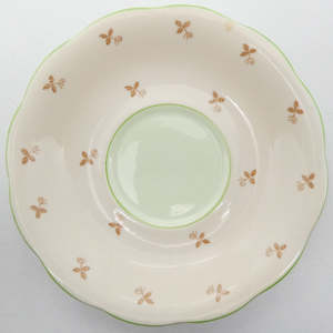 Bell China - Green and Light Beige - Saucer