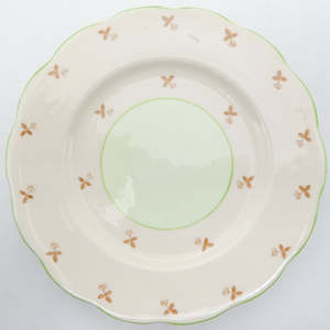 Bell China - Green and Light Beige - Side Plate