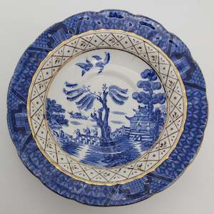 China Brand Booths England: Booths - Real Old Willow, 9072 - Saucer for Breakfast Cup