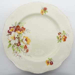 China Brand British Anchor England: British Anchor - Yellow, White and Red Flowers - Plate