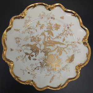 China Brand Coalport England: Coalport - Cairo, Gold on White - Display Plate