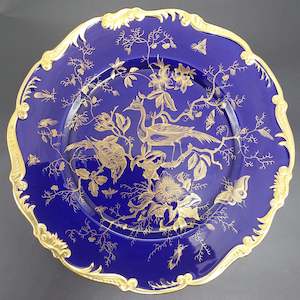 China Brand Coalport England: Coalport - Cairo, Gold on Cobalt - Display Plate