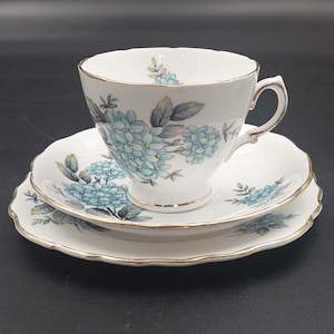 China Brand Colclough England: Colclough - Blue Hydrangeas - Trio