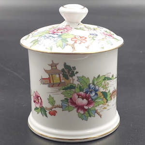 China Brand Crown Staffordshire England: Crown Staffordshire - Pagoda - Lidded Preserve Pot