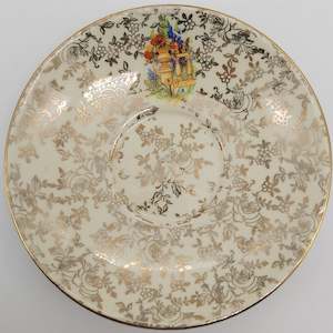 China Brand Empire Porcelain Co England: Empire - Crinoline Lady, Yellow Dress - Saucer
