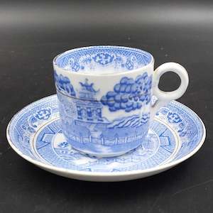 China Brand Grafton China England: Grafton - Blue Willow - Demitasse Duo