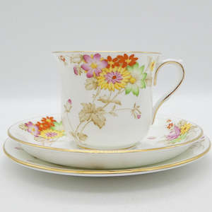China Brand Grosvenor England: Grosvenor - A246 Hand-painted Flowers - Trio