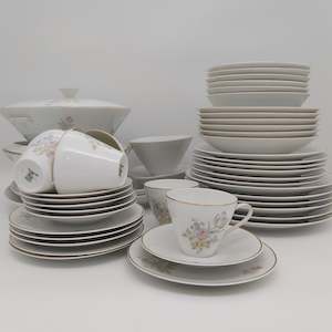 China Brand Hutschenreuther Germany: Hutschenreuther - Floral Spray - 6-setting Dinner Set and Serving Ware