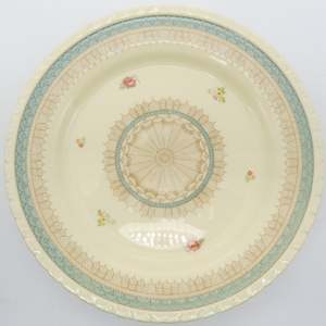 China Brands N: New Hall - Blue Band and Central Web Pattern - Dinner Plate
