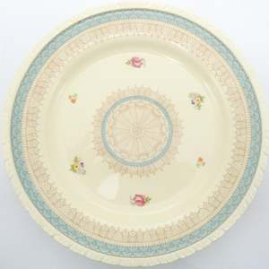 New Hall - Blue Band and Central Web Pattern - Salad Plate