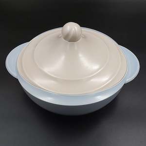 China Brand Branksome England: Branksome - Queen's Blue and Dorset Grey - Lidded Serving Dish, Round