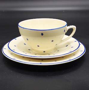 Susie Cooper for John Lewis - Blue Polka Dots - Trio