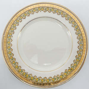 John Maddock & Sons - Yellow Flowers in Blue with Gilded Border - Side Plate