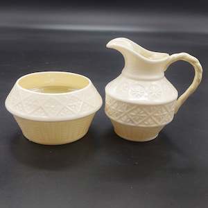 Belleek - Cleary - Milk Jug and Sugar Bowl