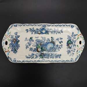 China Brands M: Mason's - Fruit Basket, Blue - Sandwich Tray