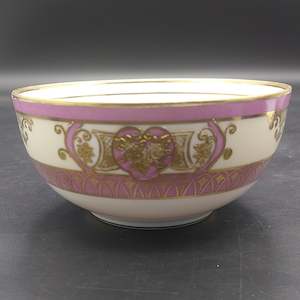 China Brands N: Noritake - Pink Bands with Gold Filigree - Sugar Bowl