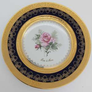 China Brand Limoges France: Limoges - Rose de France - Display Plate
