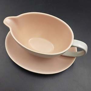Poole - C97 Peach Bloom and Seagull - Gravy Boat and Underplate