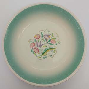 Susie Cooper - Dresden Spray, Blue/Green, 1017 - Coupe Bowl