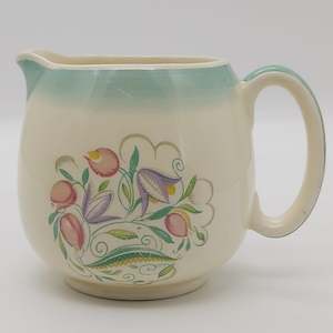 Susie Cooper - Dresden Spray, Blue/Green 1017 - Jug, 11.8 cm wide