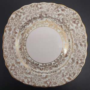 Colclough - Gold Filigree Band with Pink, 6077 - Side Plate