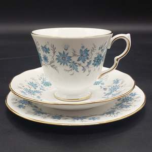 China Brands C: Colclough - Blue Flowers, 8454 - Trio [A]