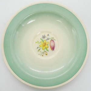 Susie Cooper - Swansea Spray, Blue/Green 1014 - Saucer for Breakfast Cup