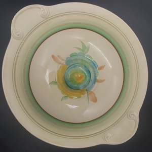 Clarice Cliff - Blue and Yellow Honeydew Flower - Lidded Serving Dish