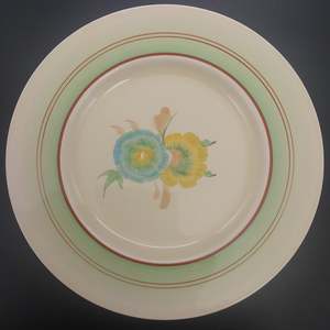 Clarice Cliff - Blue and Yellow Honeydew Flower - Salad Plate