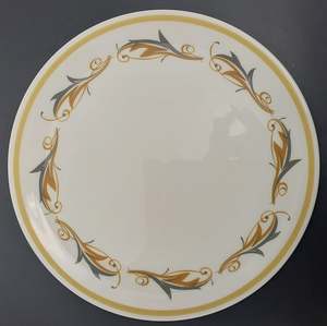 China Brand Susie Cooper England: Susie Cooper - Brown and Grey Acanthus Leaves - Side Plate
