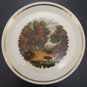 Crown Lynn - J C Van Hunnik's Scenes of Rural Europe: Cows - Display Plate