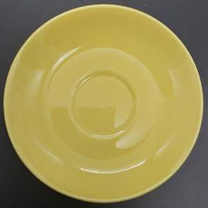 China Brand Crown Lynn New Zealand: Crown Lynn - IGA, Yellow - Demitasse Saucer