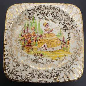 Empire - Crinoline Lady, Yellow Dress - Condiment/Trinket Dish, Square