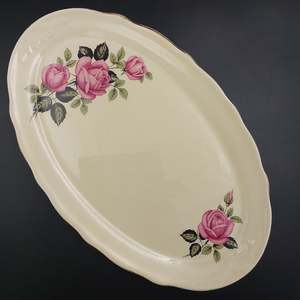 China Brand Lord Nelson Nelson Ware England: Lord Nelson - Pink Roses, 3066 - Sandwich Tray