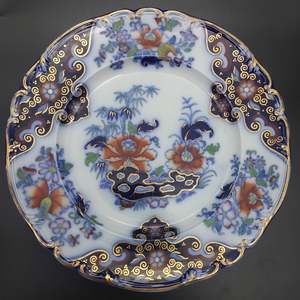 China Brands R: Ridgway & Abbington - Flow Blue Borneo - Dinner Plate