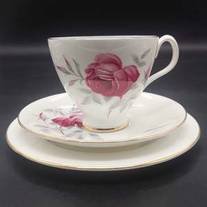 China Brands R: Royal Albert - Charmaine - Trio with Blue Interior Cup