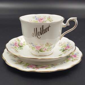 China Brands R: Royal Albert - Moss Rose, "Mother" - Trio