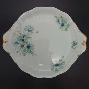 China Brands R: Royal Albert - Blue Marguerite Daisies on Blue - Cake Plate