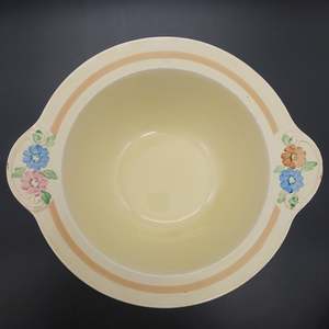 China Brands C: Clarice Cliff - Blue, Orange and Pink Flowers - Serving Bowl