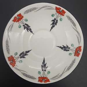 Shelley - Red Poppies, Black Wheat, 11326 - Saucer
