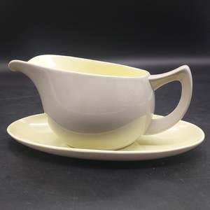 Branksome - Transvaal Grey and Evening Primrose - Gravy Boat and Underplate
