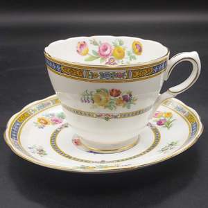 China Brands G: Grosvenor - Floral Sprays, Patterned Bands - Breakfast Duo