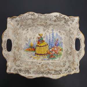 China Brands I J: James Kent - Crinoline Lady, 3087 - Tab-handled Rectangular Dish