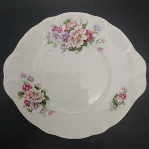 China Brands S: Springfield - Pink and Blue Flowers - Cake Plate