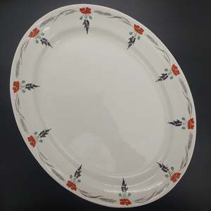 Shelley - Red Poppies, Black Wheat, 11326 - Platter, Medium