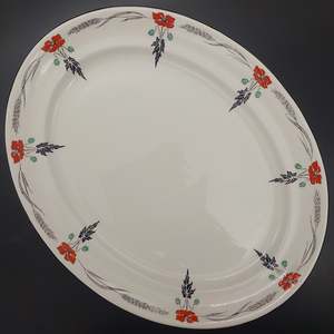 Shelley - Red Poppies, Black Wheat, 11326 - Platter, Small