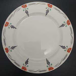 Shelley - Red Poppies, Black Wheat, 11326 - Dinner Plate