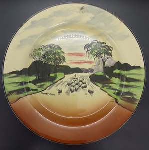 China Brand Empire Porcelain Co England: Empire - Sunset Hour - Cake Plate