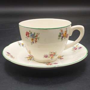 China Brand Hollinshead Kirkham England: Hollinshead & Kirkham - Scattered Floral Sprays - Duo